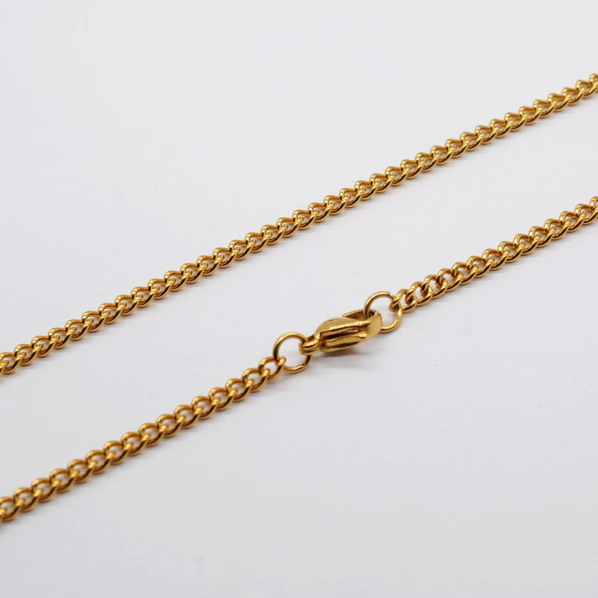 Simple Elegant Necklace Stainless Steel 18K Gold Mini English Letter Pendant